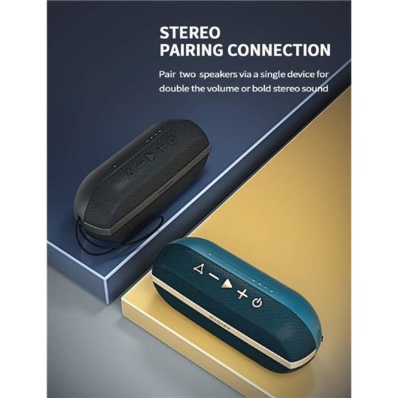 Portable Bluetooth Speakers, IPX7 Waterproof Floating 20W Wireless Speaker - Picture 4 of 6